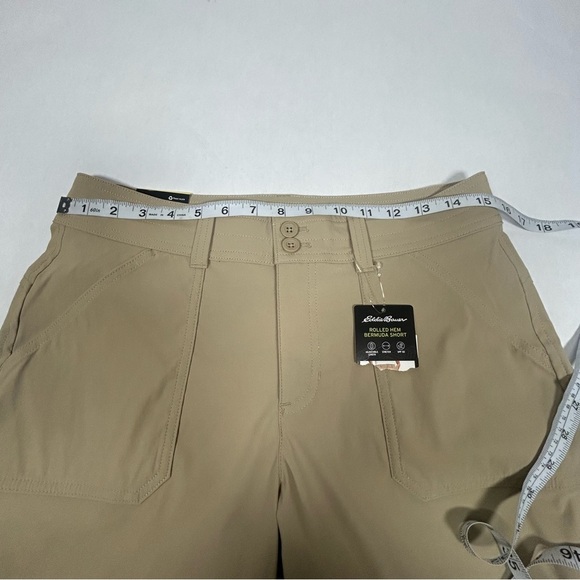 Eddie Bauer Women's Tan Rolled Hem Bermuda Shorts - Picture 8 of 11